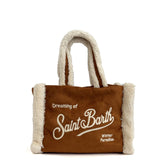 Borsa a mano SAINT BARTH COLETTE SHEARLING - Nocciola 00486I